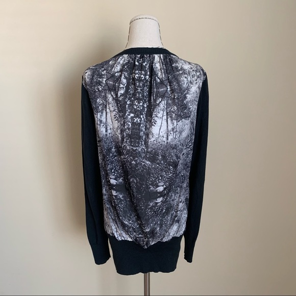 Ted Baker Sweaters - Ted Baker Forest Print Back Sheer Cardigan sz 3